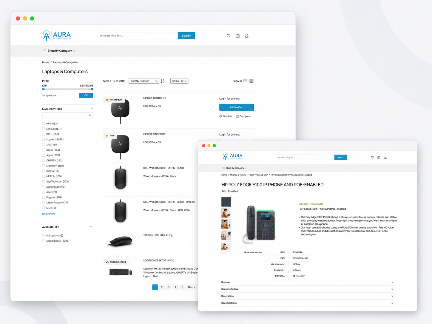 Aura Procurement Portal showcase
